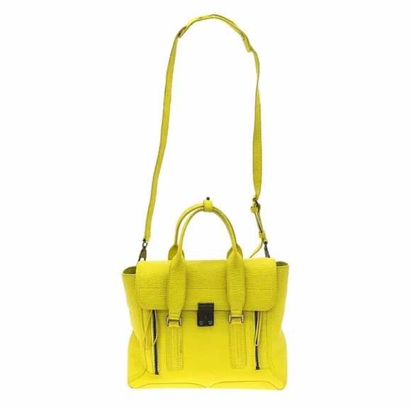 3.1 Phillip Lim Three One 2 Way Flap Leather Crossbody Satchel Handbag - Picture 1 of 7